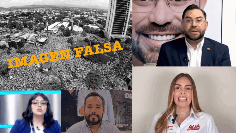 Políticos causan polémica al compartir imagen manipulada de caminata